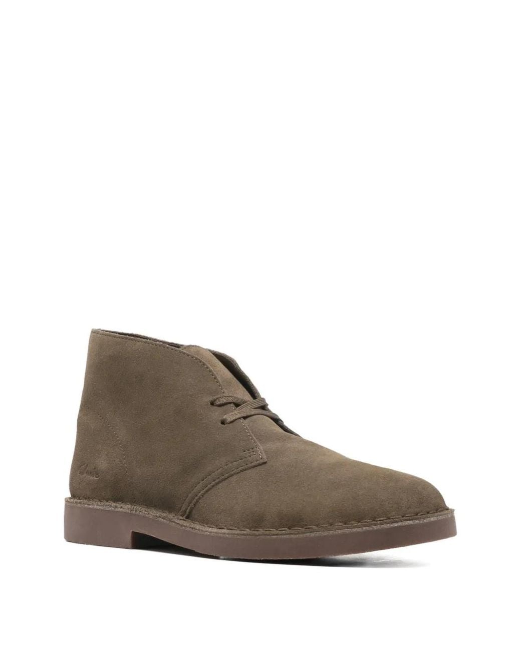 Clarks Brown Lace-Up Suede Boots for men