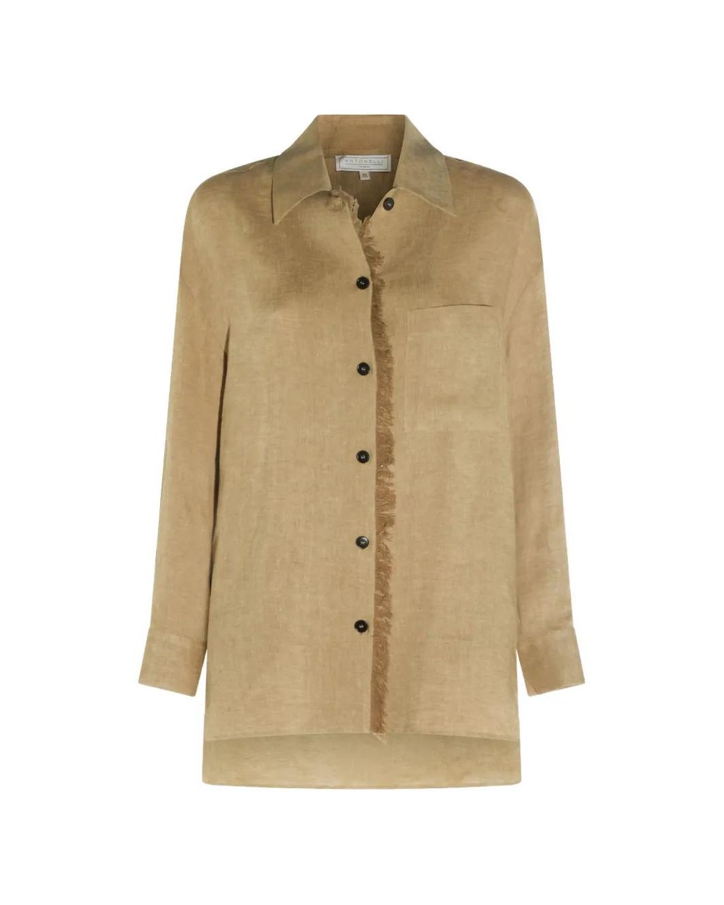 Antonelli Natural Fringed Button Shirt