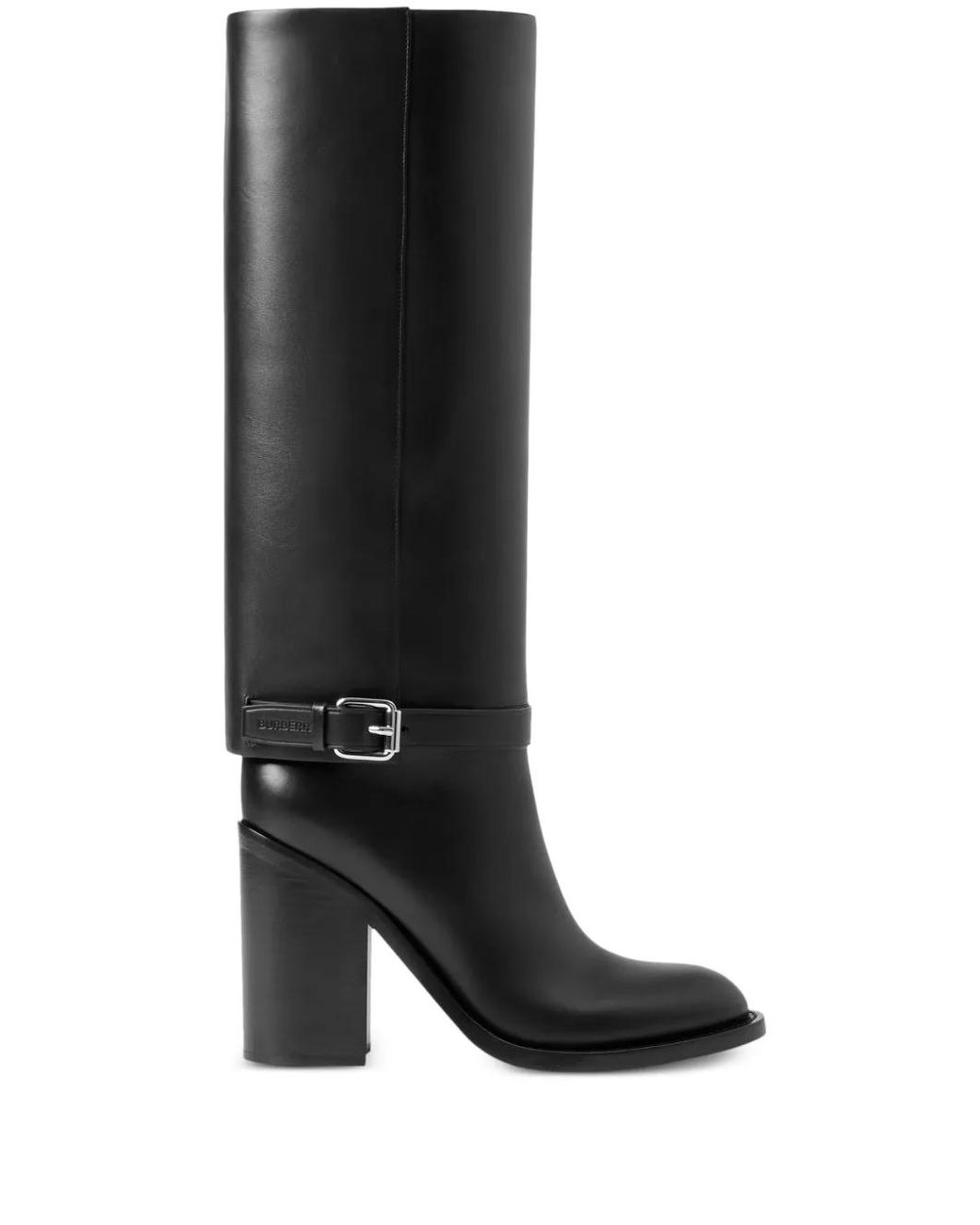 Burberry Black Leather Knee-High Boots