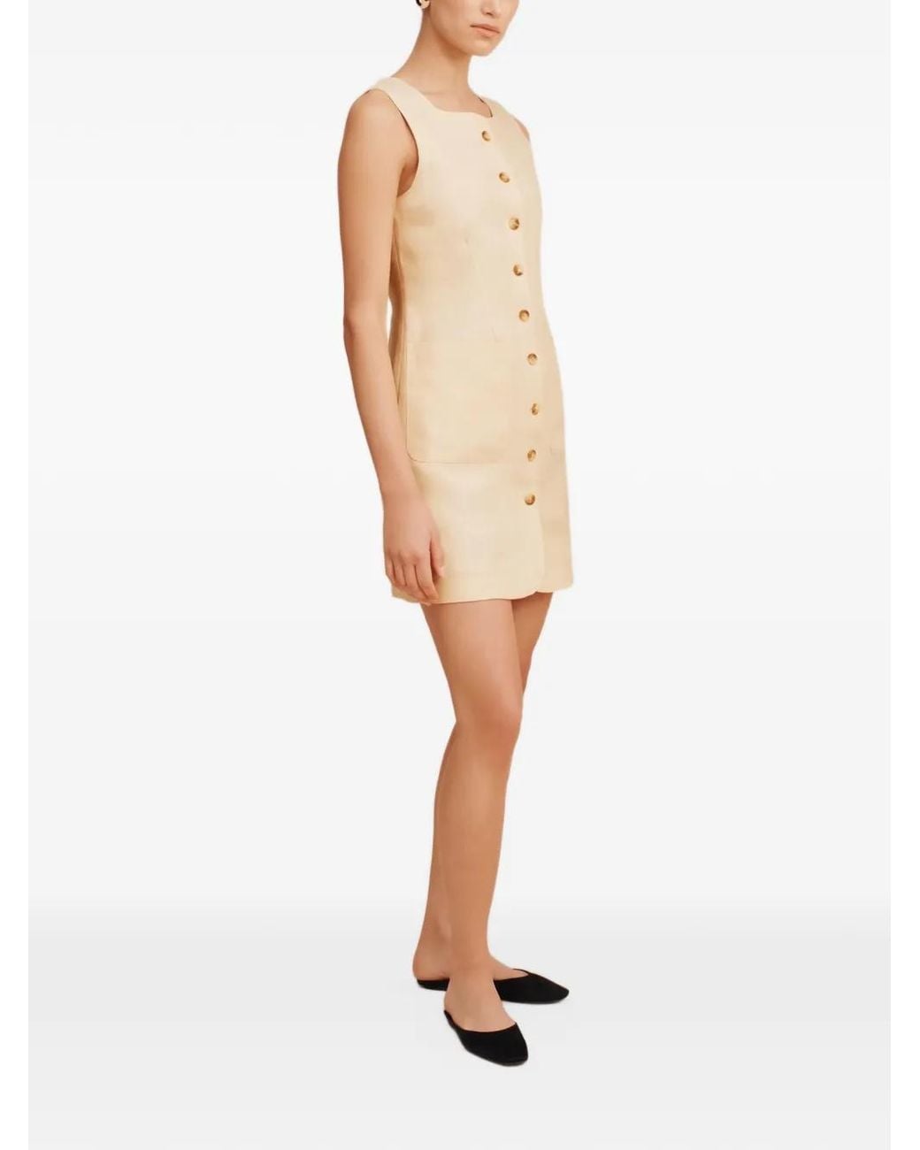 Posse Natural Emma Button-Down Mini Dress