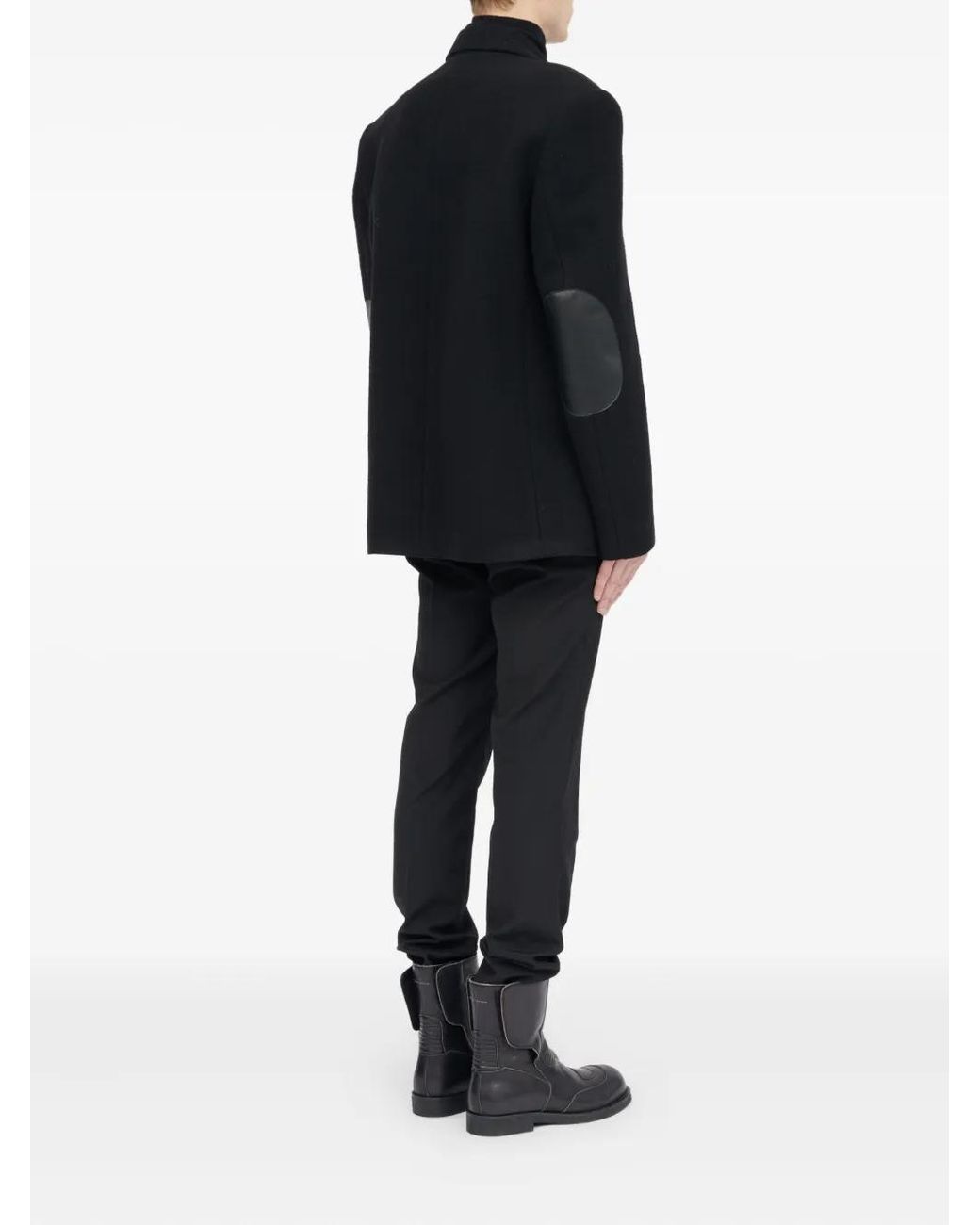 MM6 by Maison Margiela Black Elbow-Patch Blazer for men