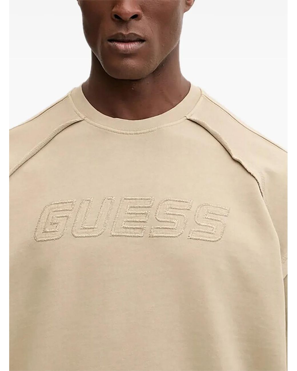 Guess Natural Lasi Cotton Sweatshirt for men