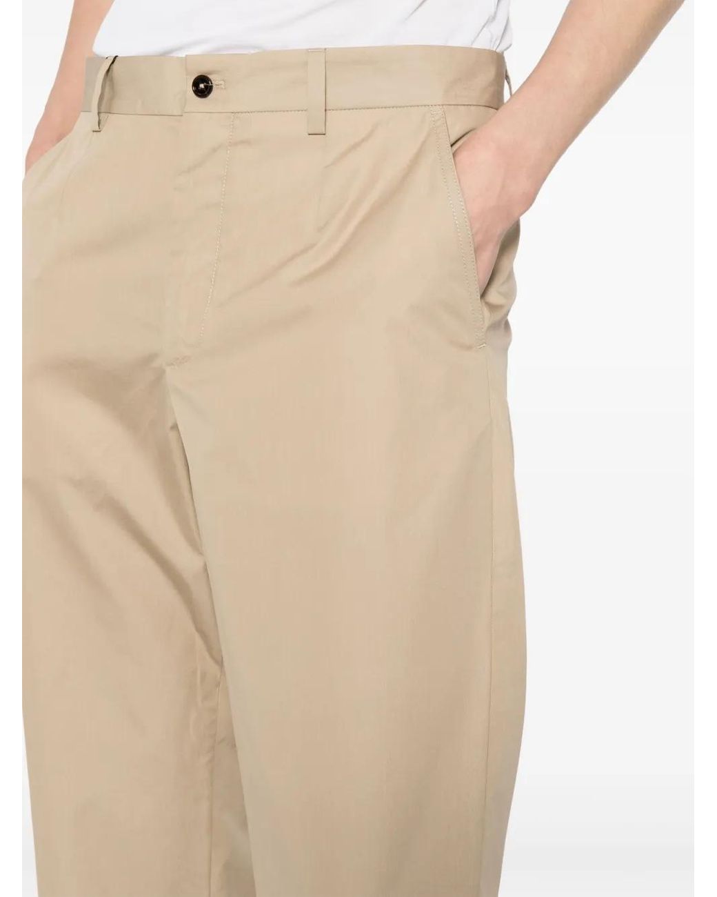 Dolce & Gabbana Natural Poplin Trousers for men