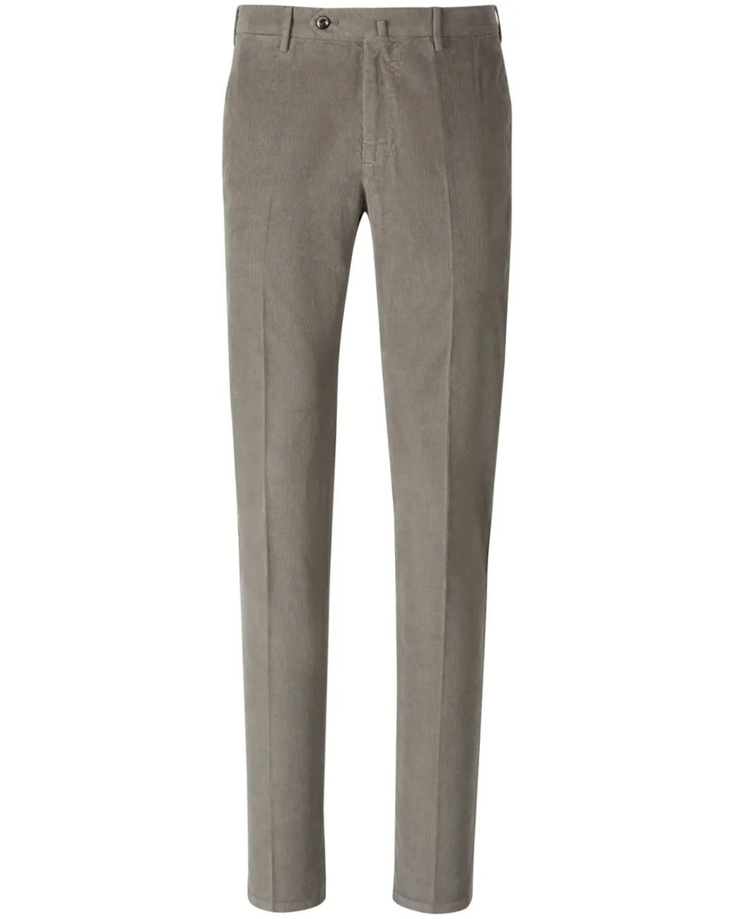PT Torino Gray Leonardo Slim-Fit Trousers for men