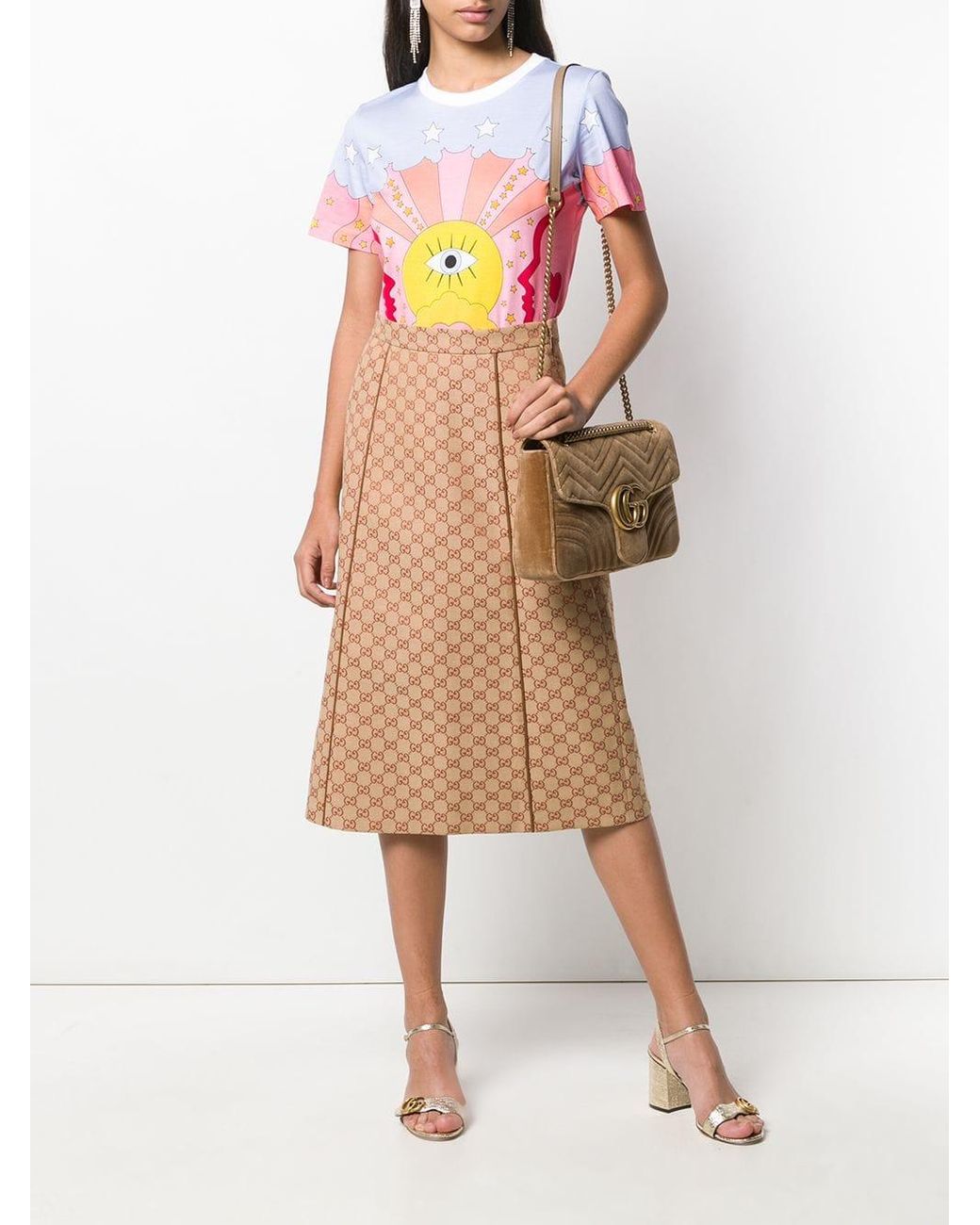 Gucci GG Canvas Skirt  Farfetch  Skirts Seventies fashion Luxury brands  fashion