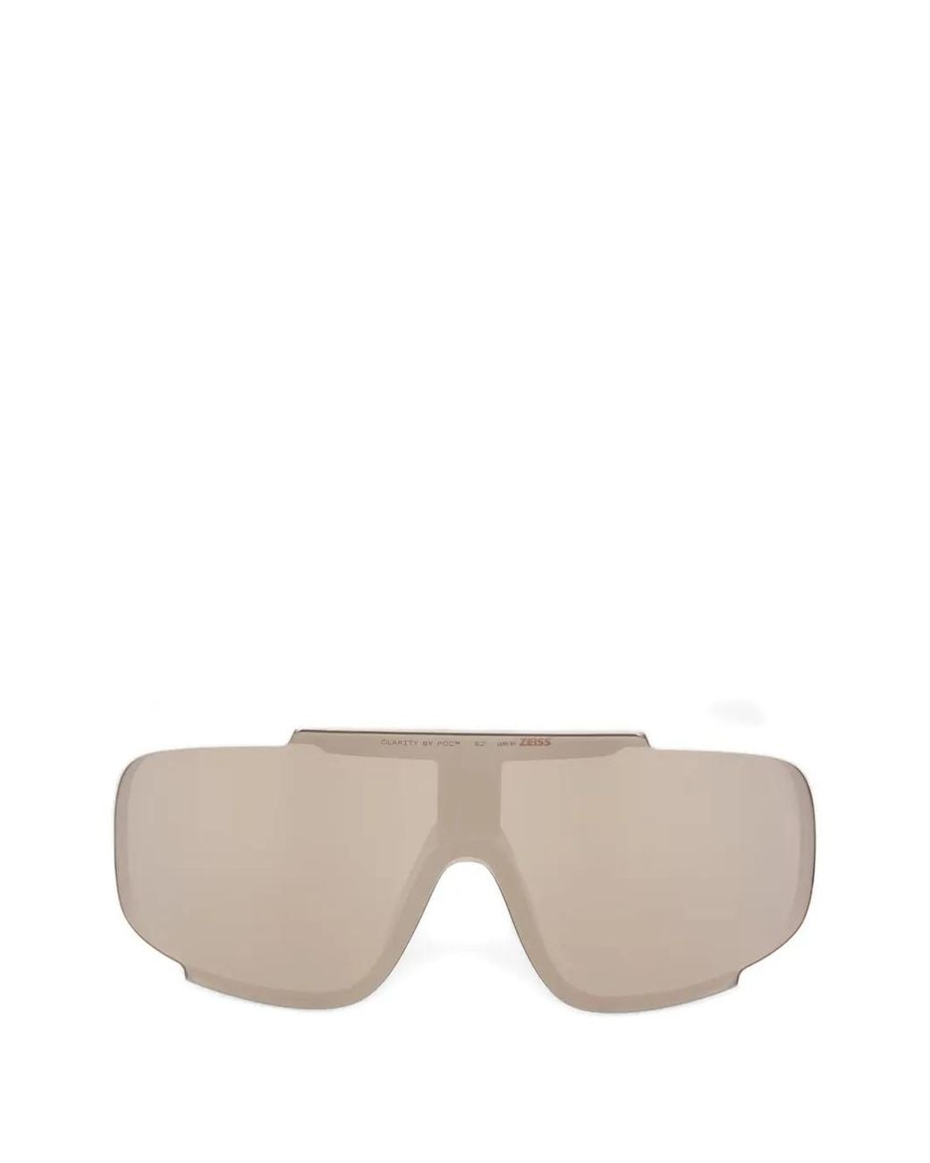 Poc White Aspire Shield-Frame Bike Sunglasses