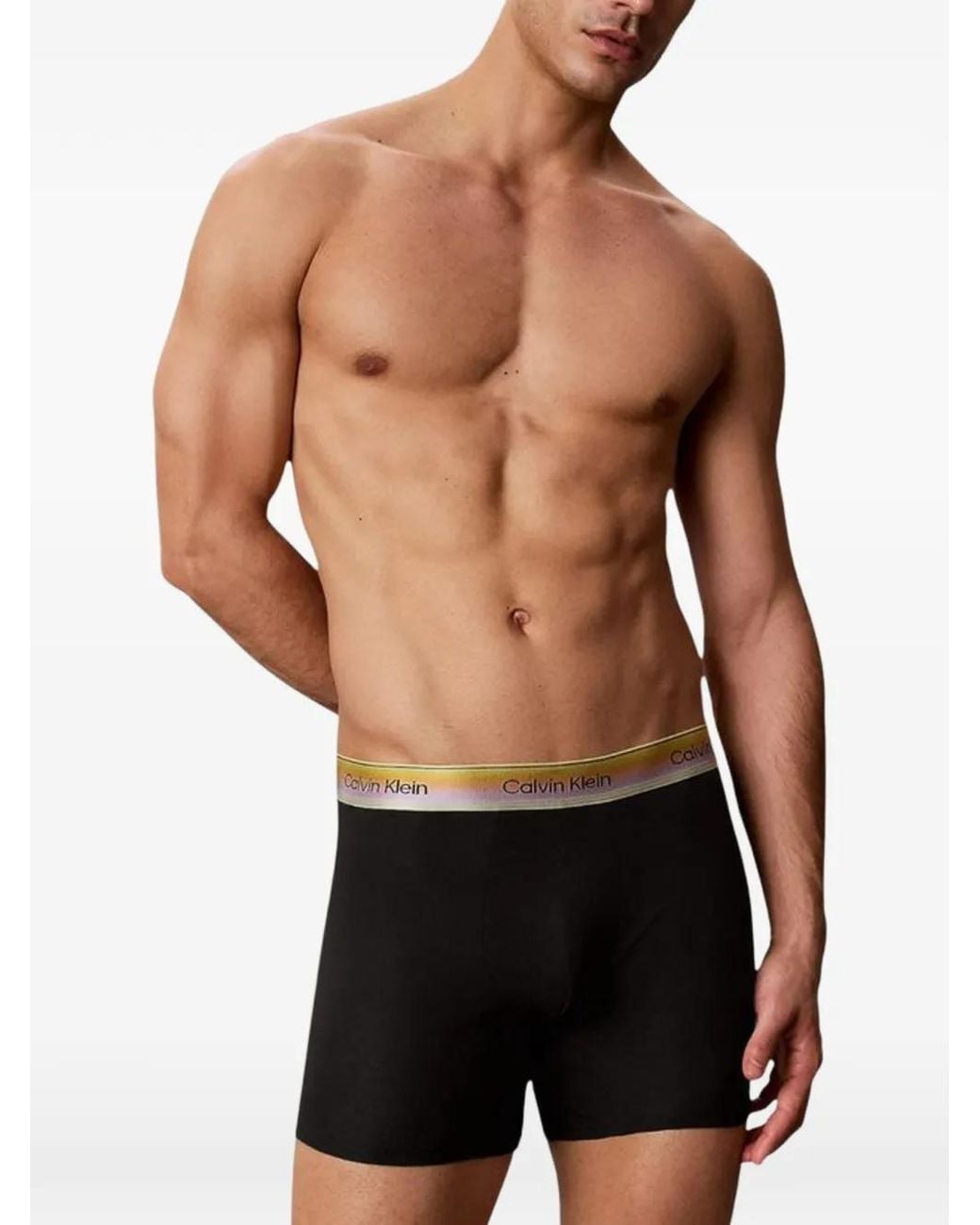 Calvin Klein Black Icon Logo-Waistband Boxers for men