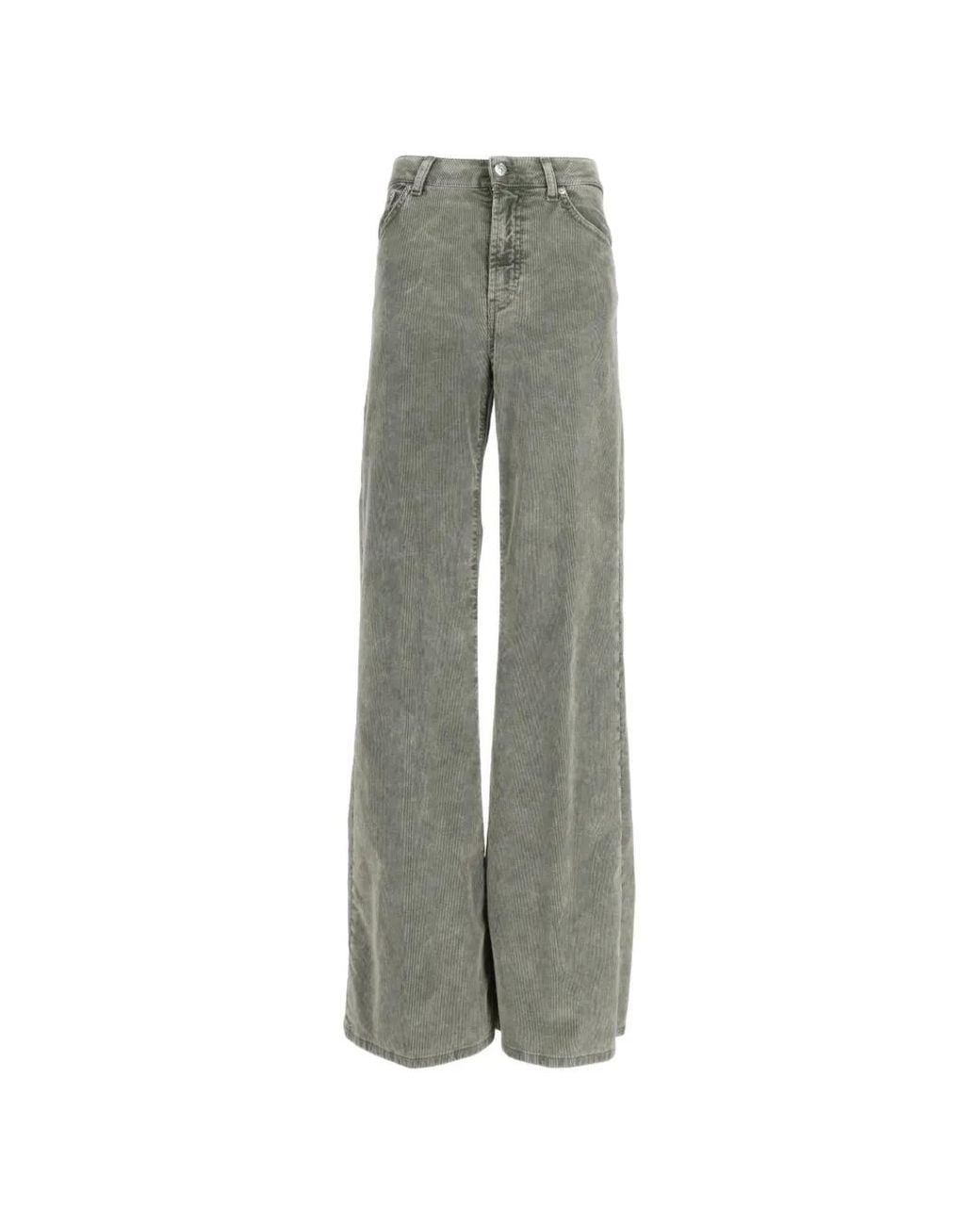 Dondup Gray Pantalon En Velours Côtelé Amber
