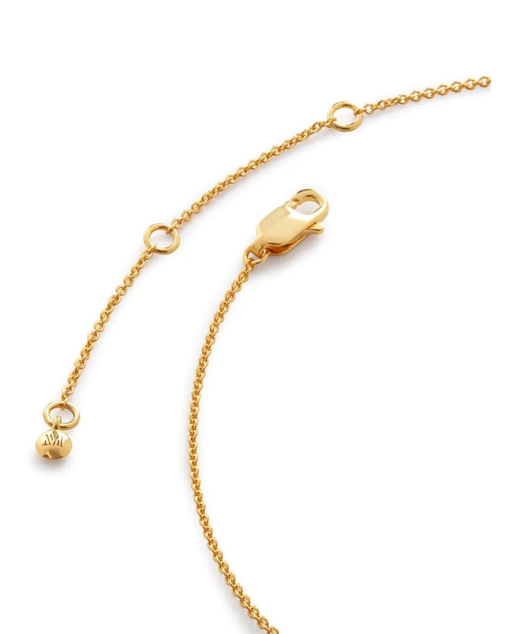 Monica Vinader Metallic Alphabet A Charm Necklace