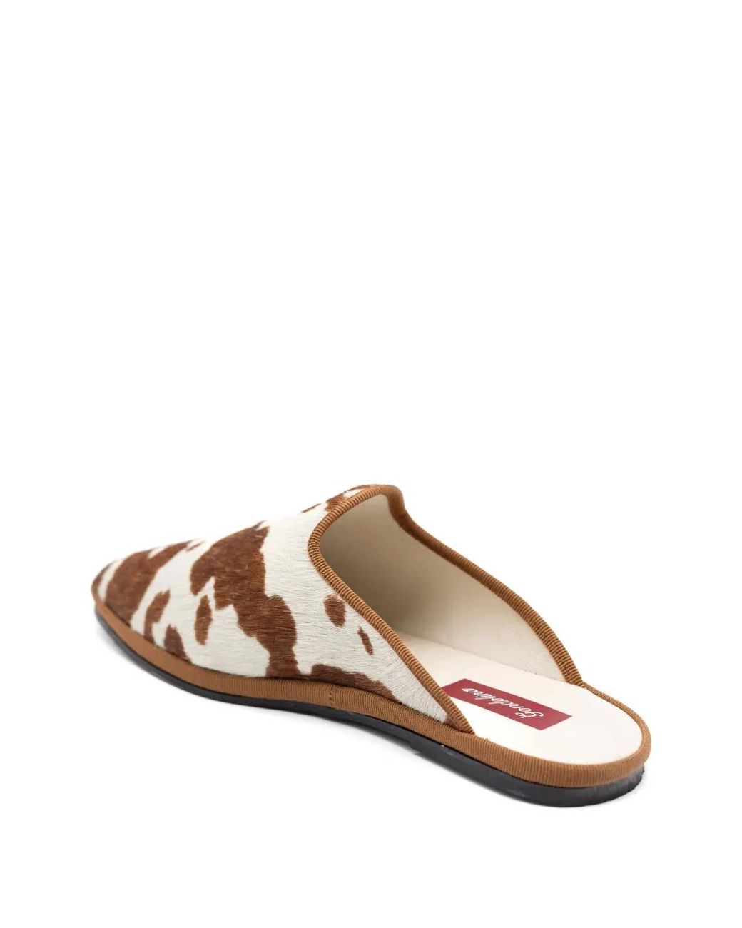 Gondolina Brown Rodeo Cow-Print Mules
