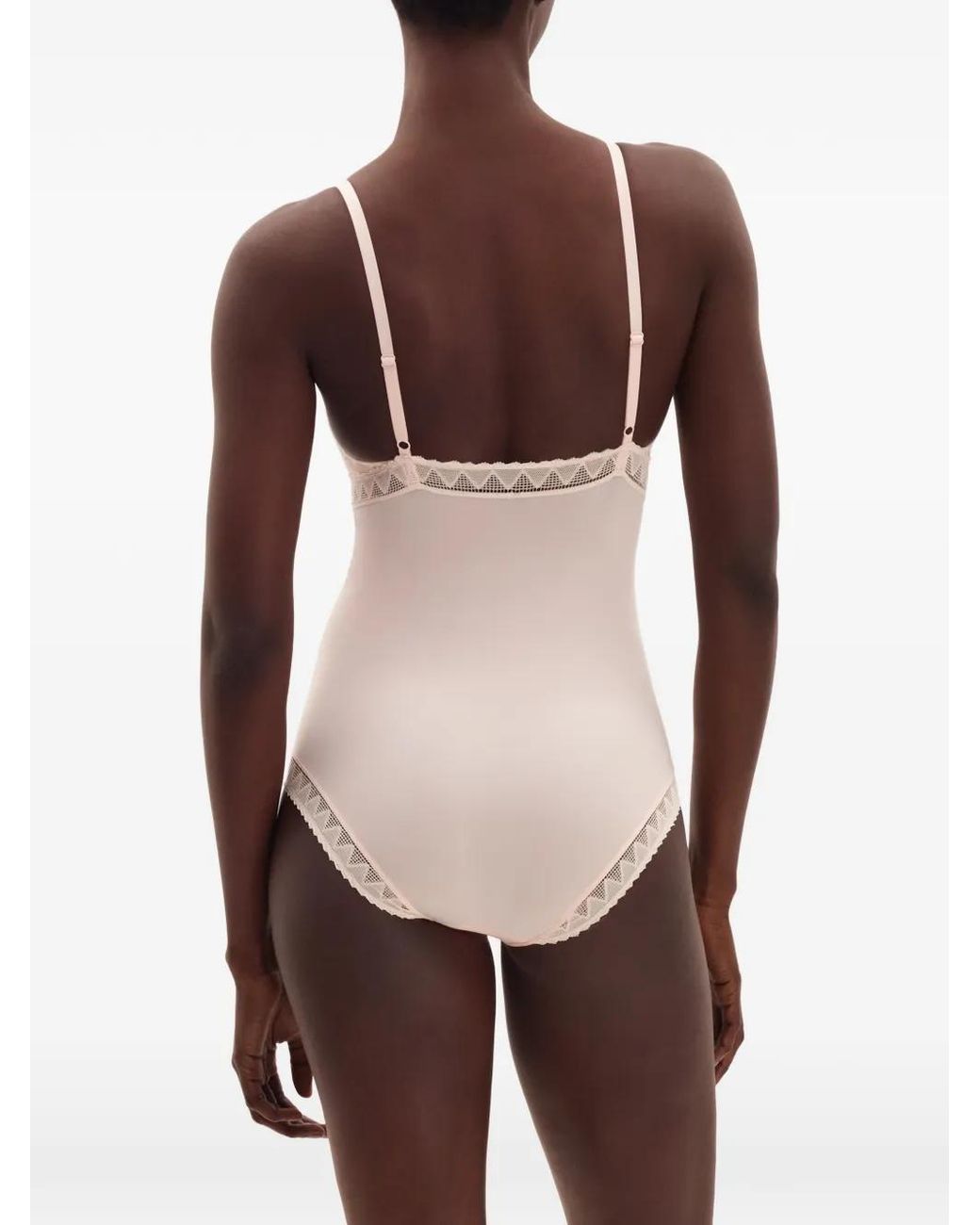 Eres White Sweetness Lace-Trim Bodysuit