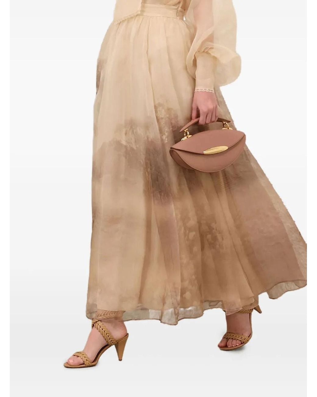 Zimmermann Organza Maxi-Rok in het Natural