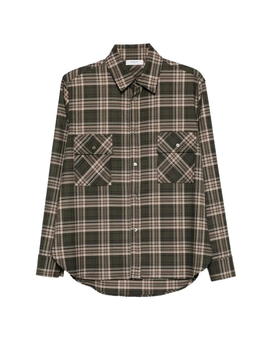 NINA 14.7 Multicolor Check-Pattern Flap-Pocket Shirt