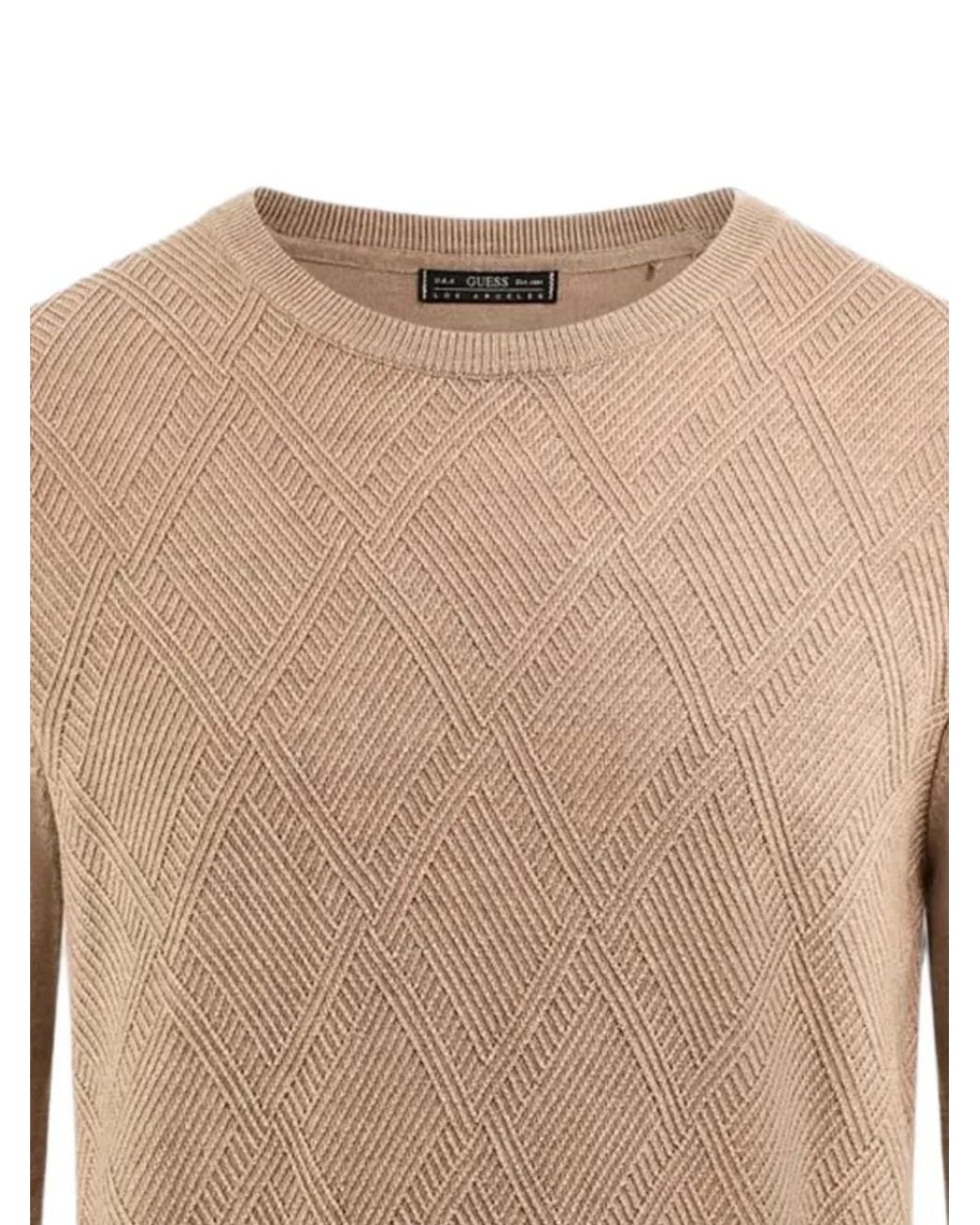 Guess White Wool-Blend Sweater for men