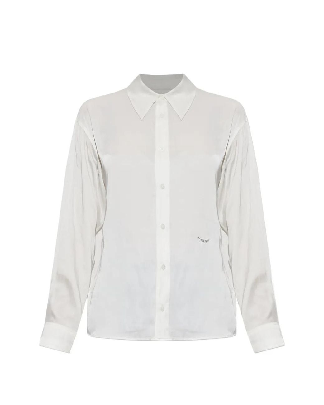 Zadig & Voltaire White Tyrica Crystal-Embellished Shirt
