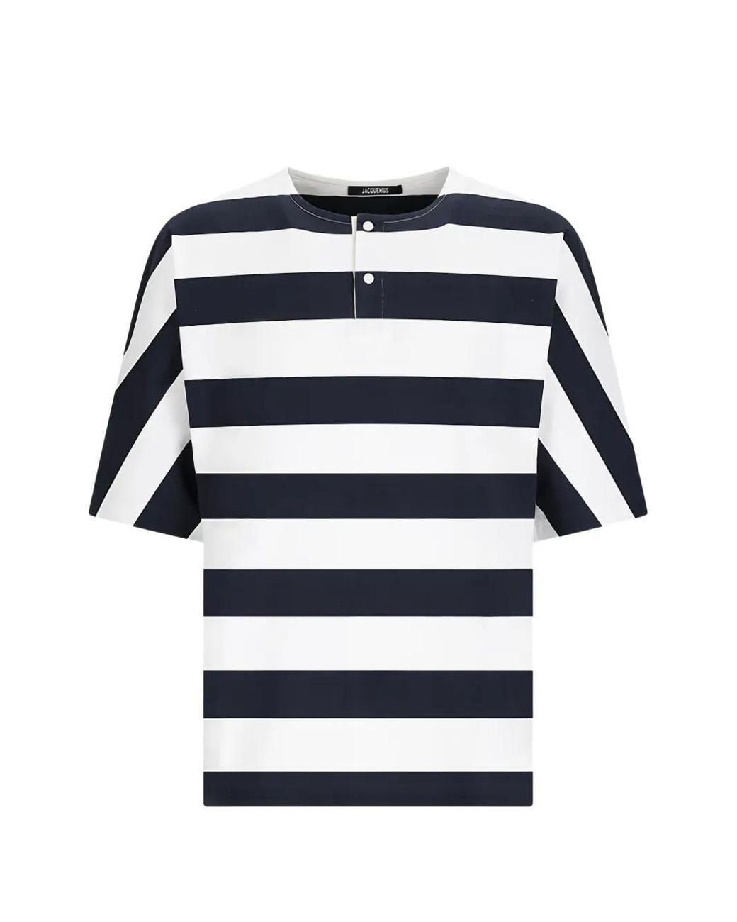 Jacquemus Blue Jacquard Marinière Mini T-Shirt for men
