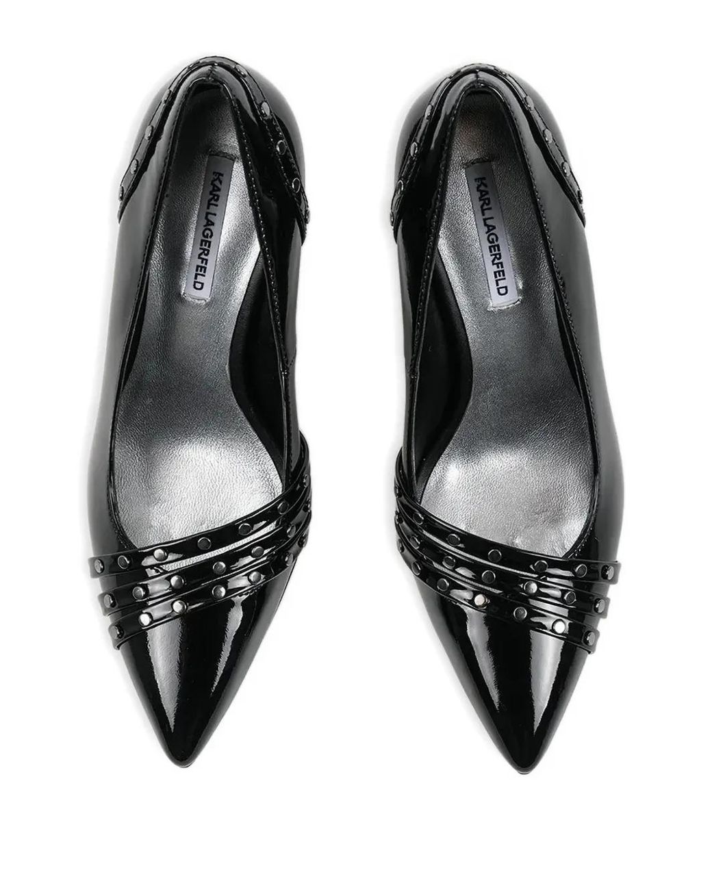 Karl Lagerfeld Black 105Mm Sarabande Studded Pointed Pumps