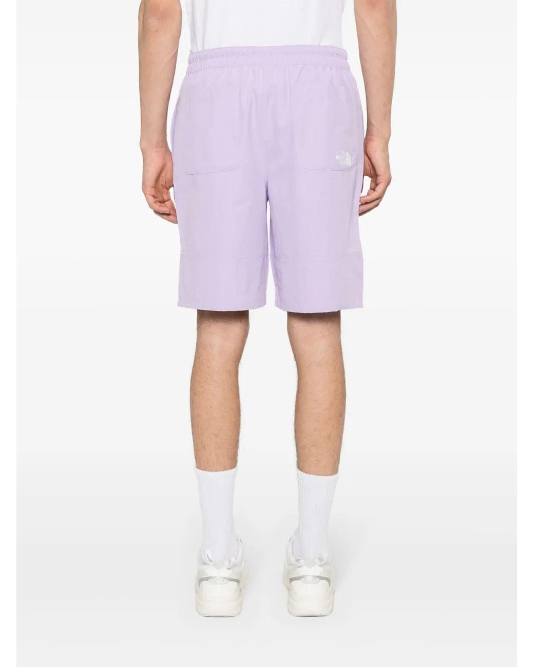 The North Face Purple Sakami Logo-Appliqué Track Shorts for men