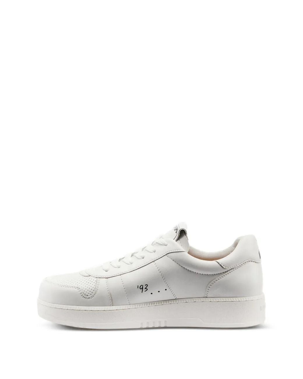 Patrizia Pepe White Perforated Leather Sneakers