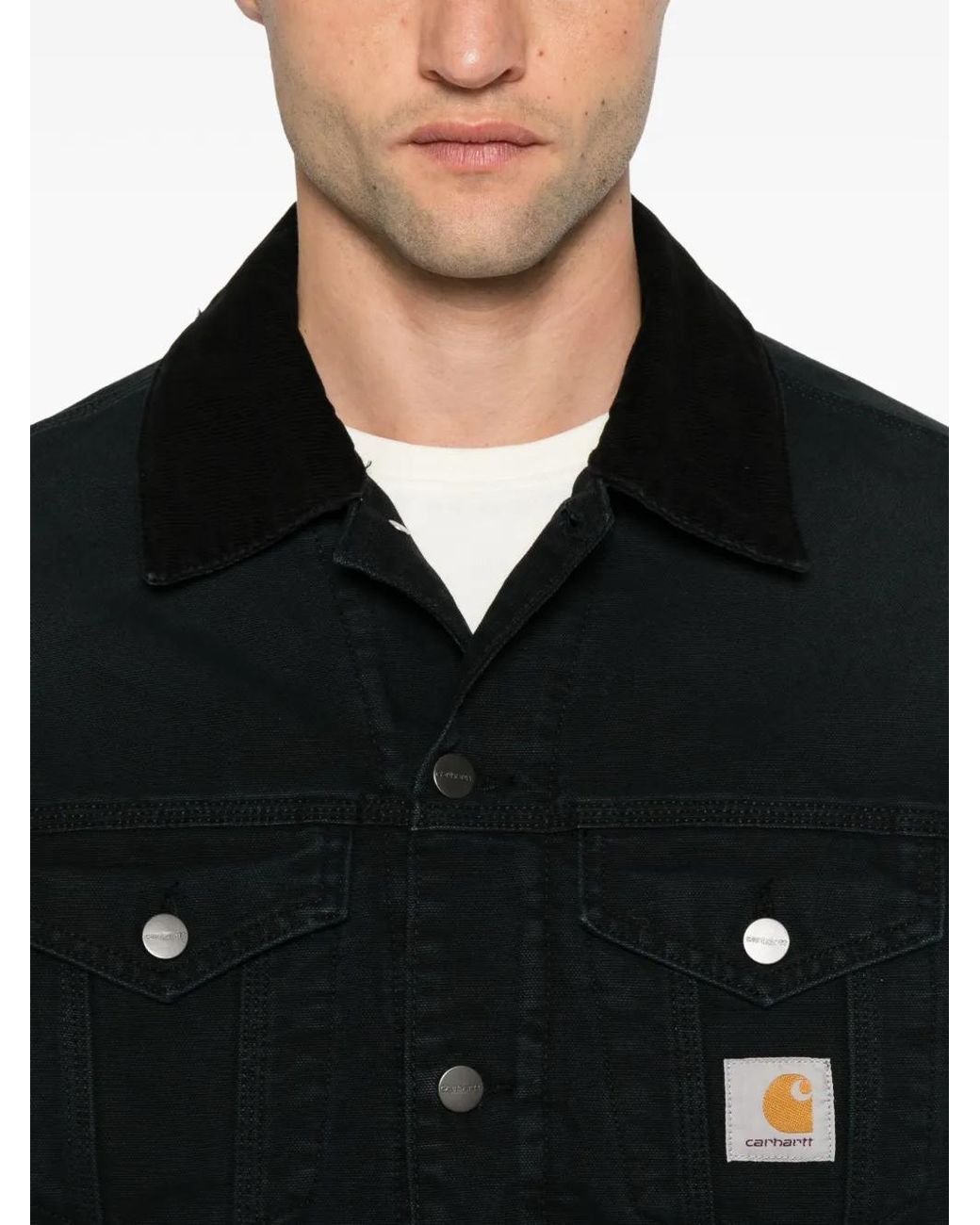 Carhartt Black Stone Canvas Og Trucker Jacket for men