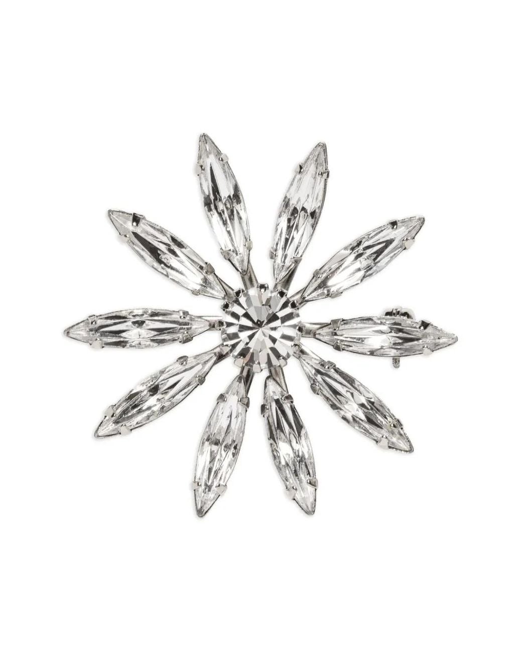 Jennifer Behr White Crystal Vita Brooch