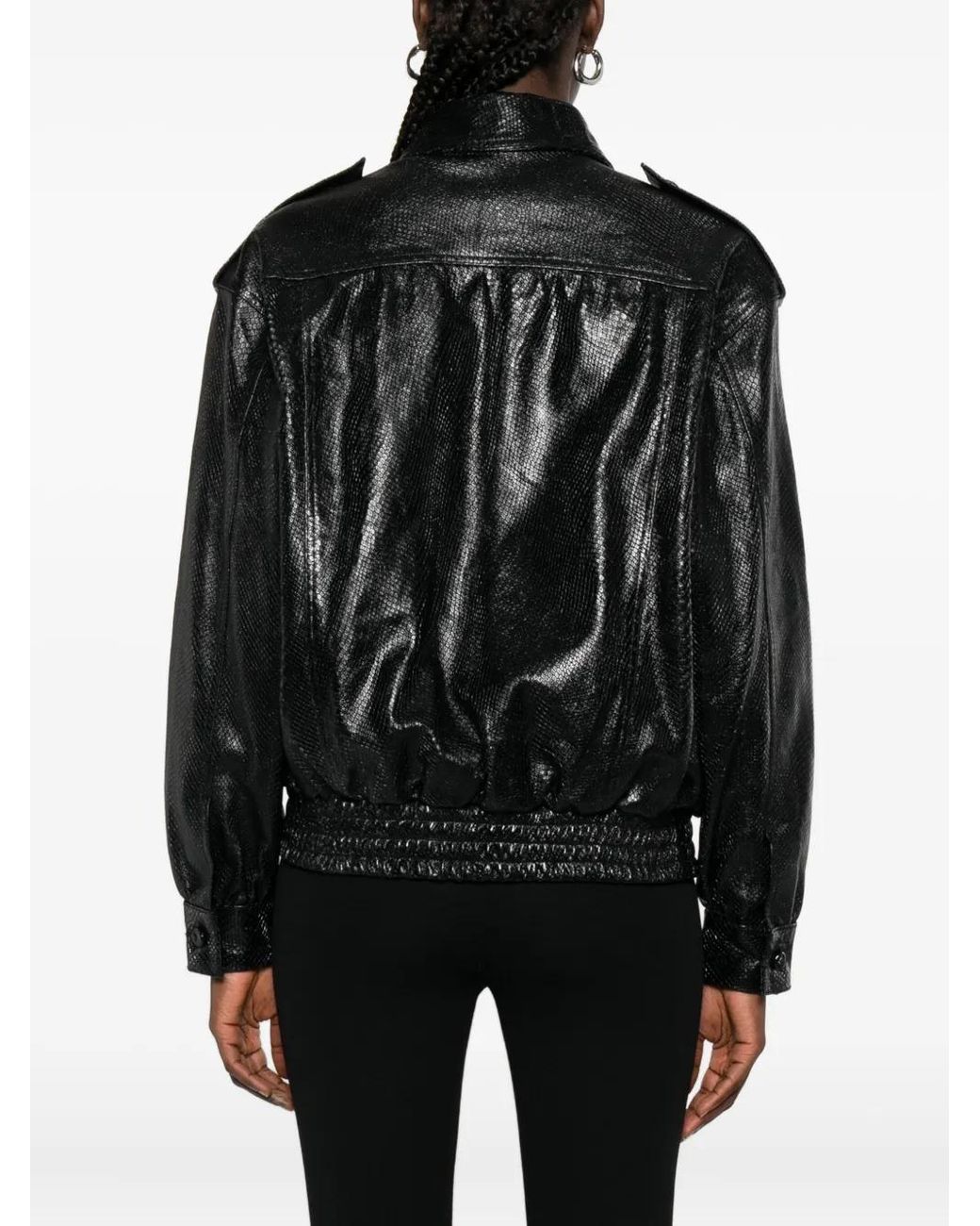 Blazé Milano Black Charlie Button-Fastening Bomber Jacket