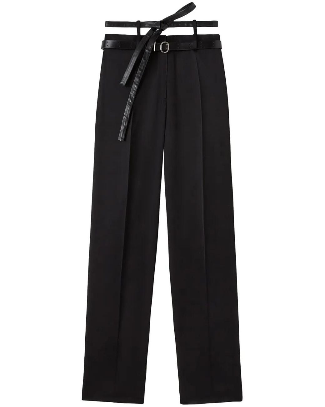 Jil Sander Black Silk Trousers