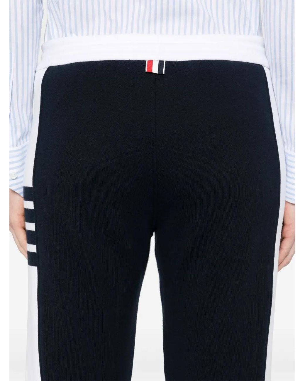 Thom Browne Blue Classic Loopback 4-Bar Trousers