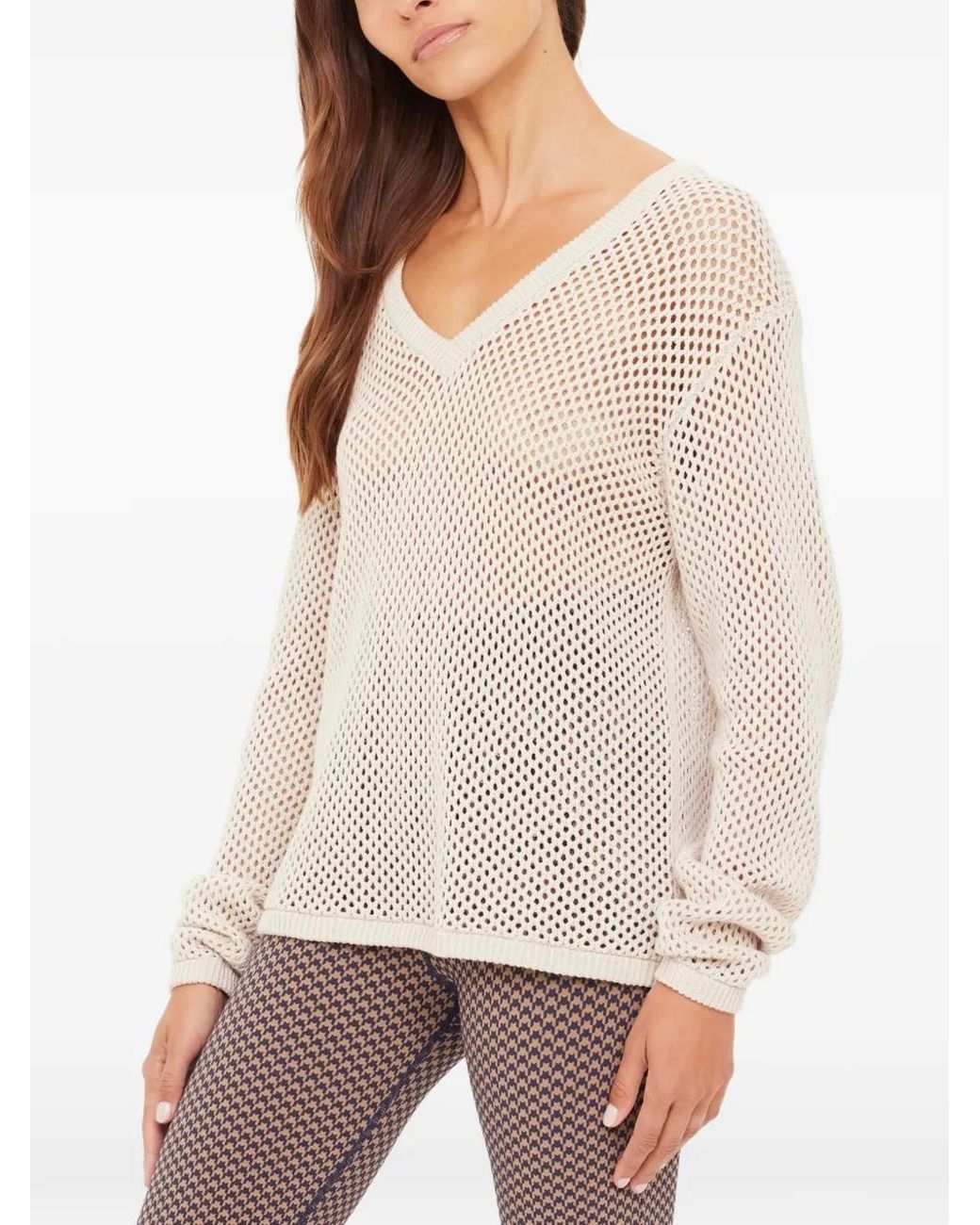 The Upside White Josephine Open-Knit Sweater