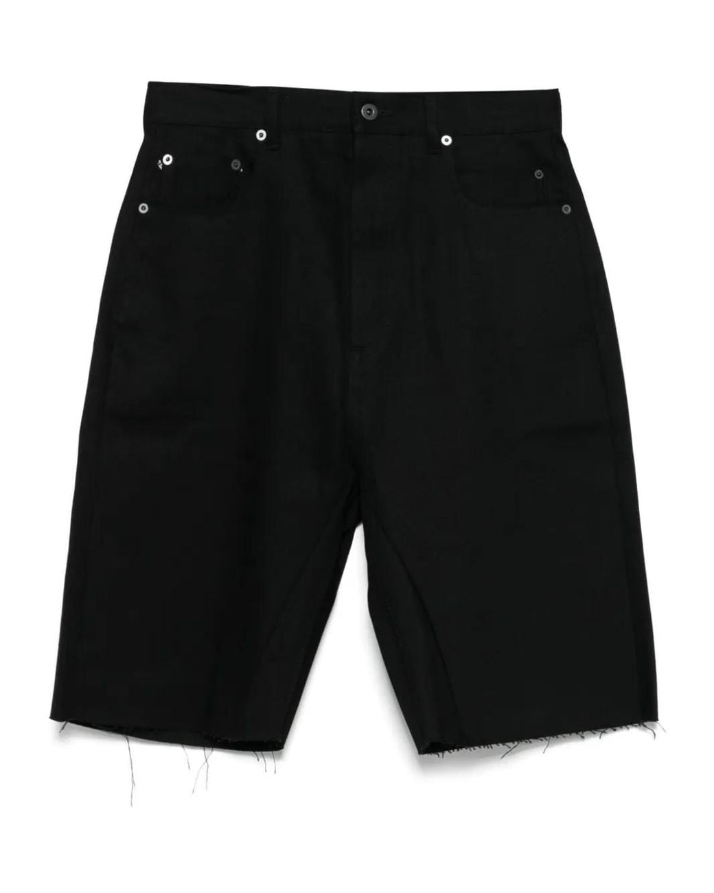 Rick Owens Black Geth Cutoffs Shorts for men