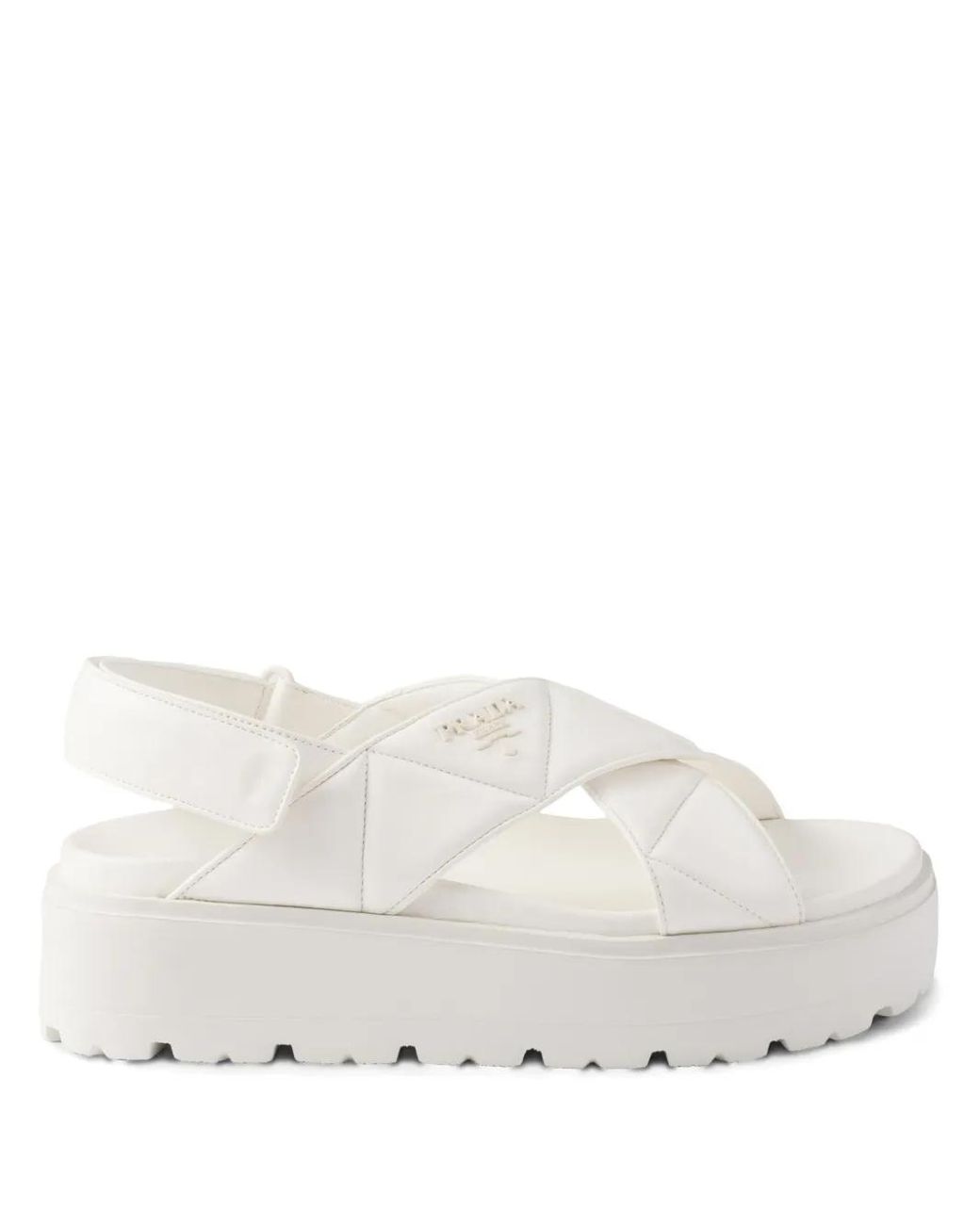 サンダル・ミュール Prada Smooth Leather Flatform Sandals PRADA Leather Platform Sandals | Holt Renfrew
