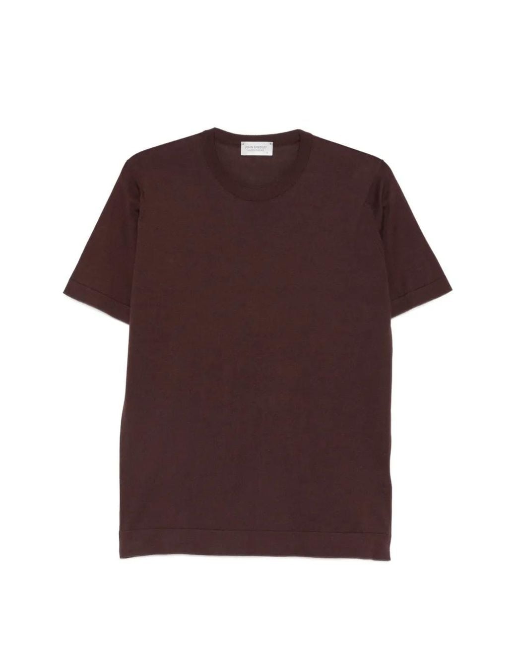 John Smedley Red Lorca Fine-Knit T-Shirt for men