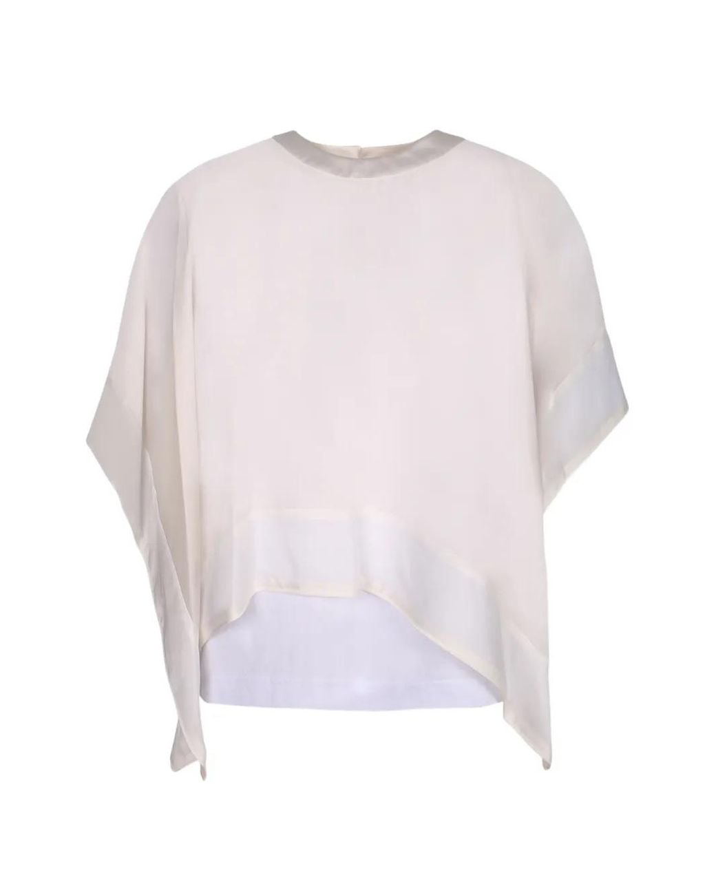 Sacai White Layered Asymmetric Top