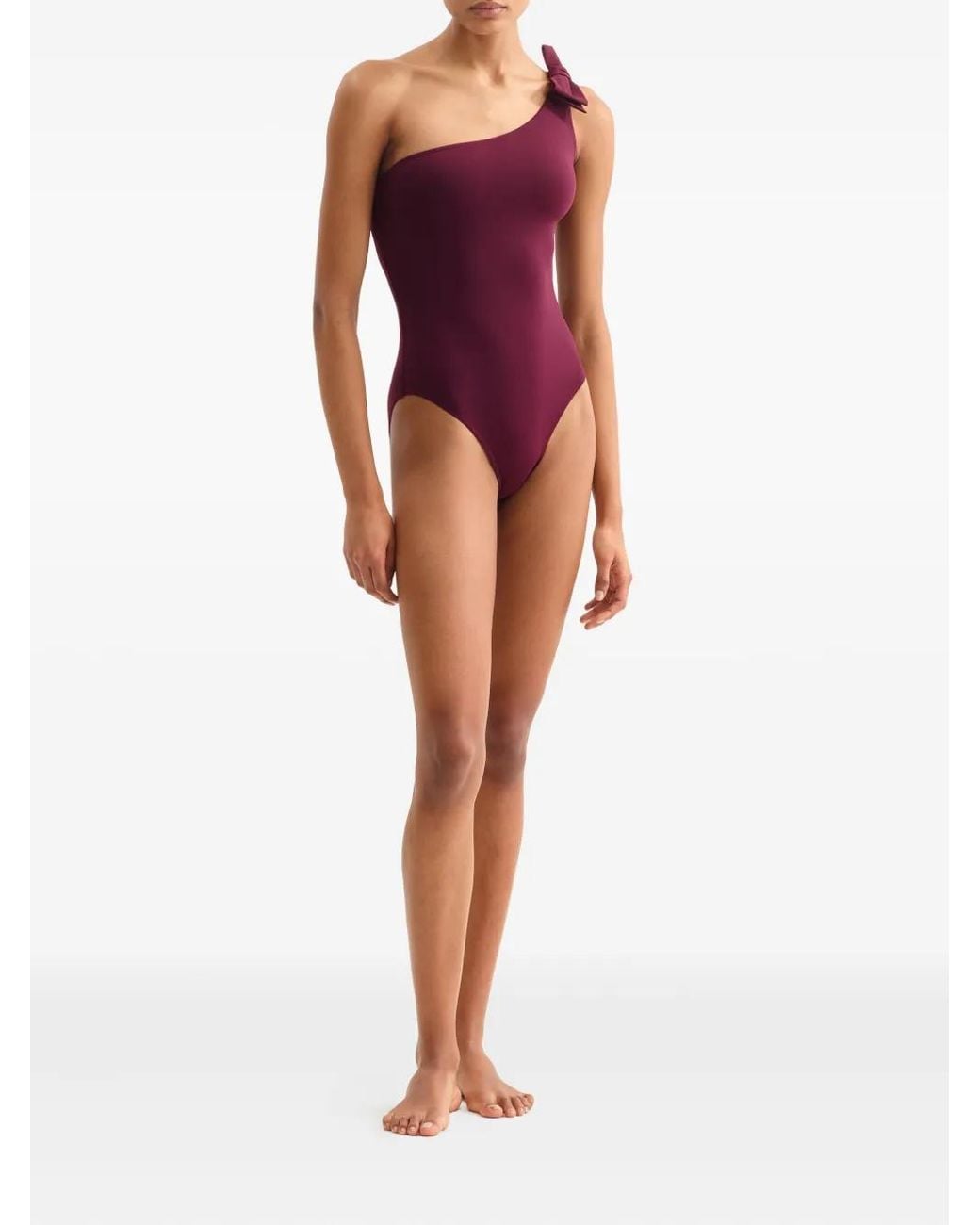 Eres Purple Prodige One-Shoulder Swimsuit