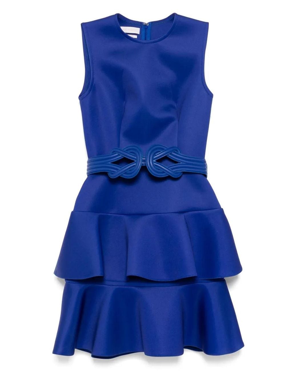 Saiid Kobeisy Blue Ruffled Mini Dress