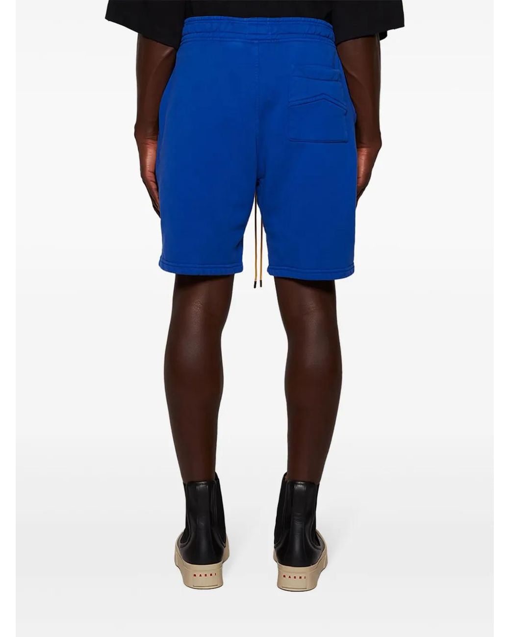 Rhude Blue Logo-Embroidered Drawstring Shorts for men