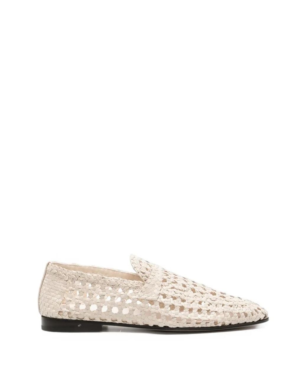 Loro Piana White Leon Loafers