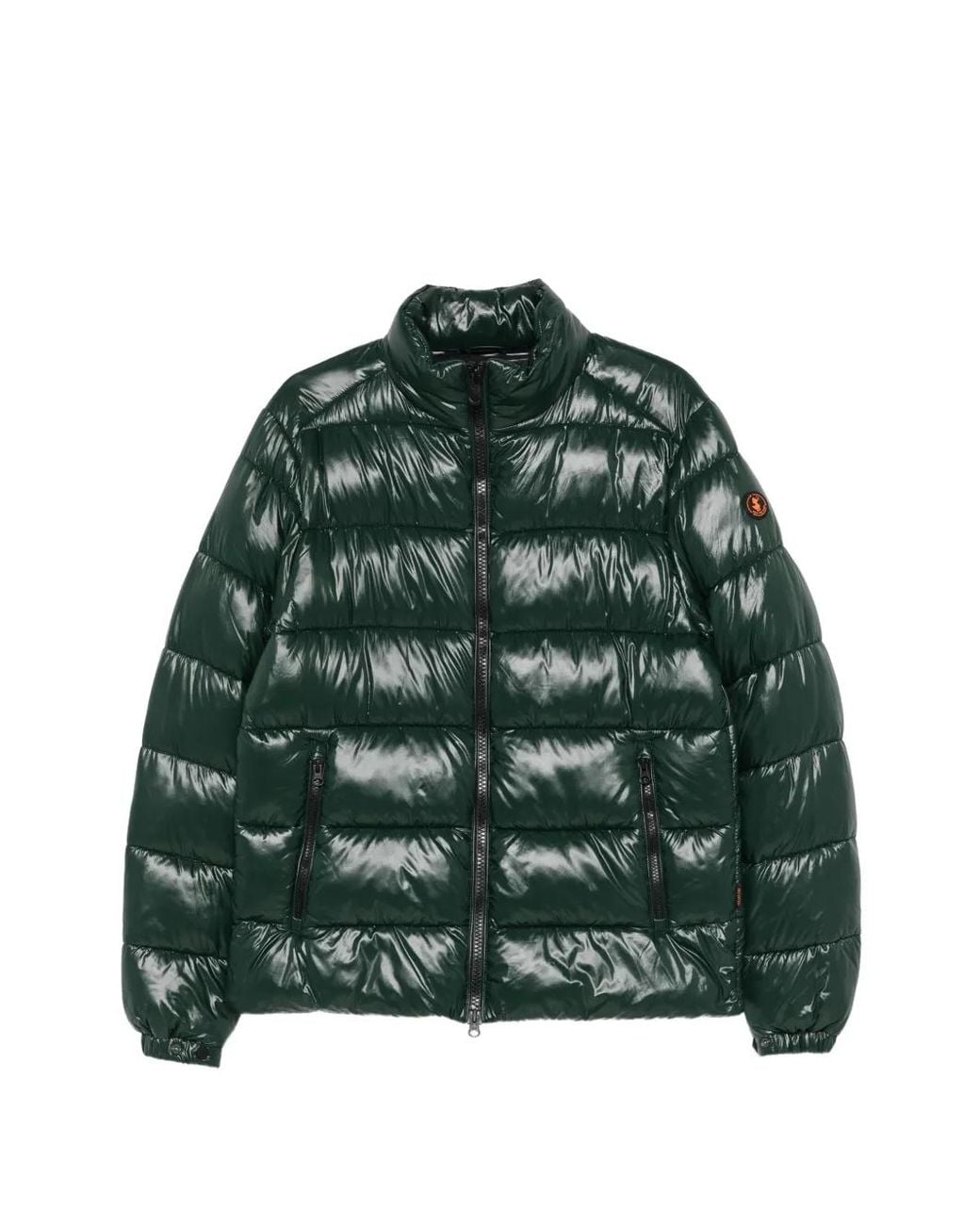 Save The Duck Green Quilted Puffer Jacket for men