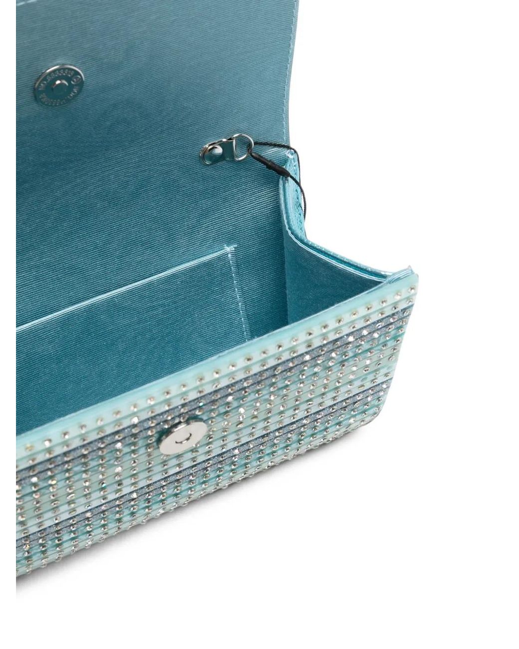 Kurt Geiger Blue Eagle Crystal-Embellished Clutch Bag