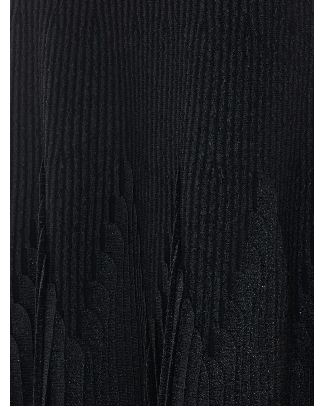 Elisabetta Franchi Black Knit Skirt With Ruffles