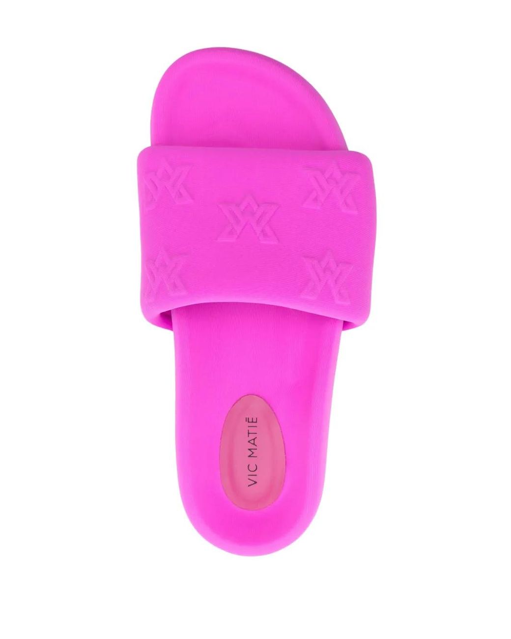 Vic Matié Pink Logo-Embossed Padded Sandals