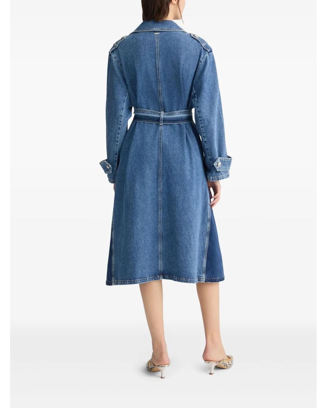 Liu Jo Blue Denim Trench Coat