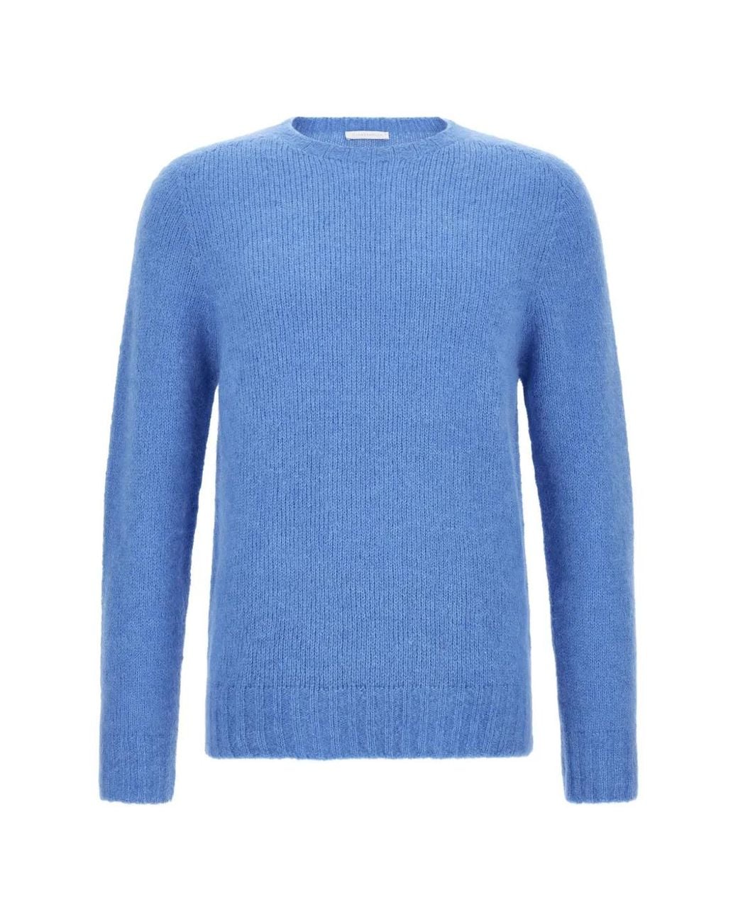 Oliver Lattughi Blue Pull À Col Rond Et Effet Brossé for men