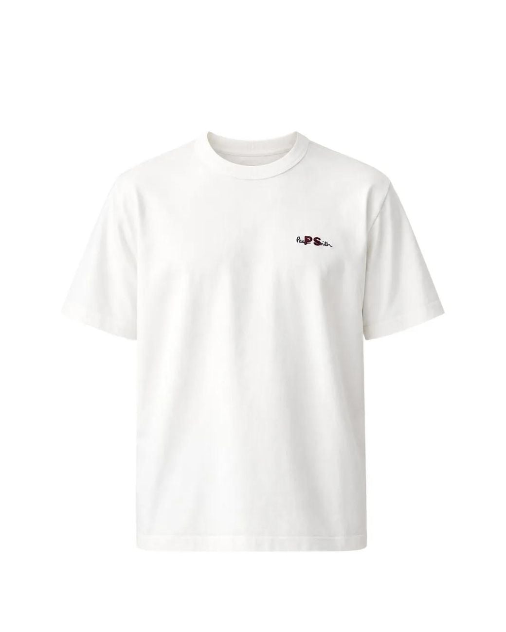 Paul Smith White Logo-Embroidered Oversized T-Shirt for men