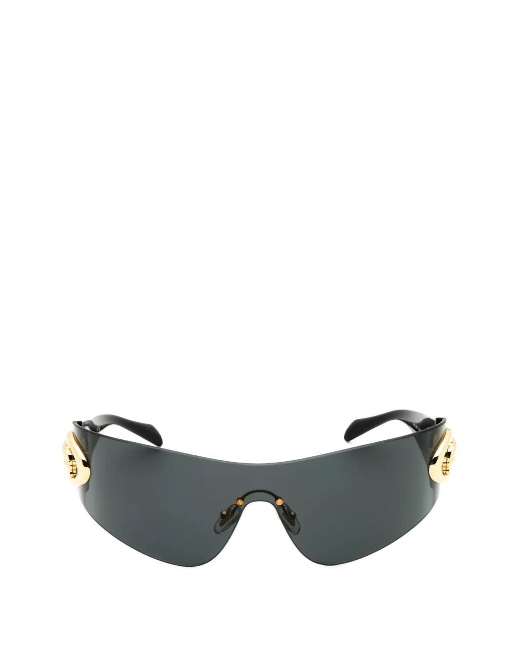 Versace Black Shield-Frame Sunglasses