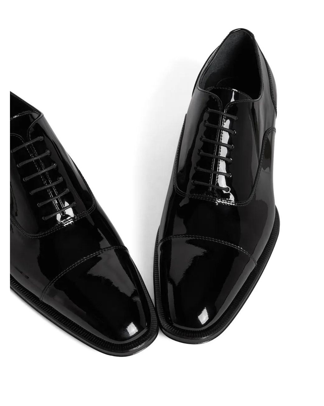 DSquared² Black Patent Leather Lace-Up Shoes for men