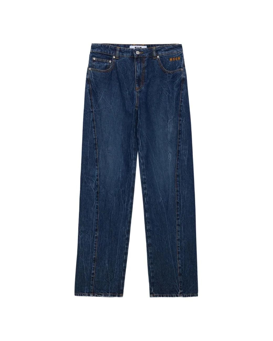 MSGM Blue Jean À Poches Multiples