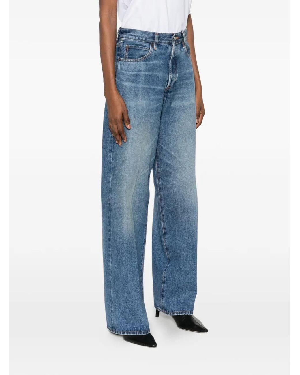 FRAME The Collegiate Jeans in Blue | Lyst