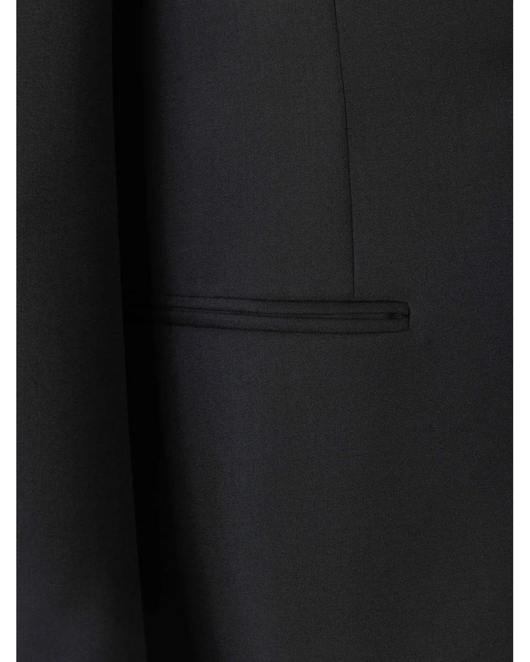 Canali Black Wool Single-Breasted Suit for men
