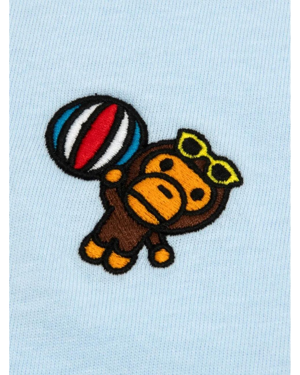 *BABY MILO® STORE BY *A BATHING APE® Blue Baby Milo Graphic-Print Cotton T-Shirt
